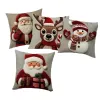 Christmas-themed plush embroidery tufted Tibetan-style cushion pillow Item Picture